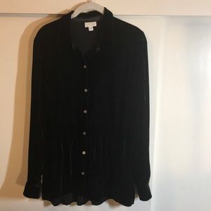 J.Jill Velvet button down top